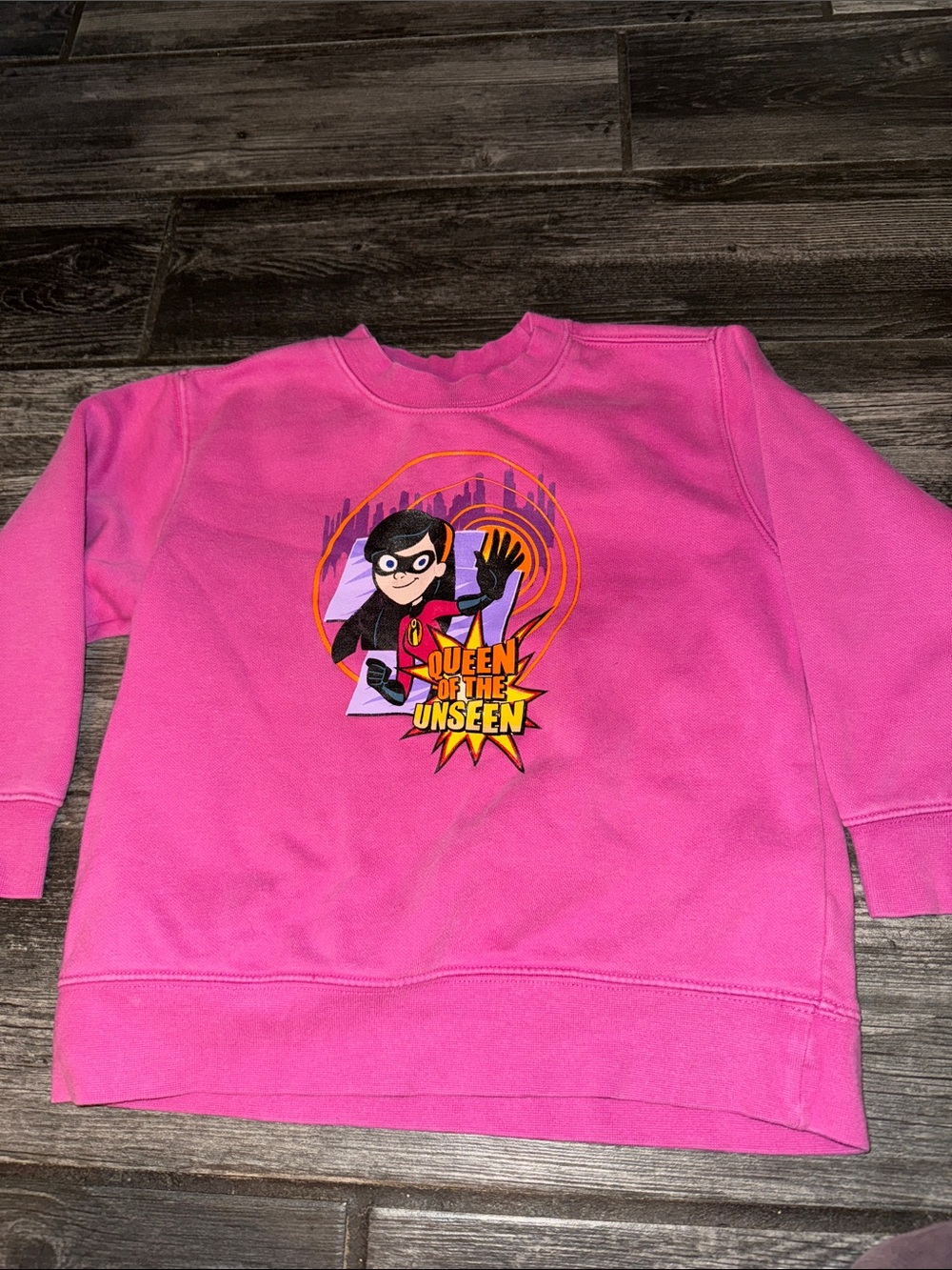 Disney Girls' Bright Pink 'Queen of the Unseen' Graphic Sweatshirt